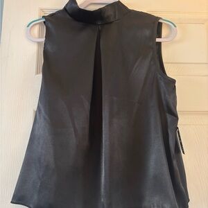 Express satin tops, high neck I have one black and one cream, both size medium